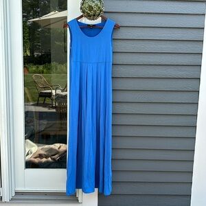 MaxMara Weekend dress blue pleated maxi